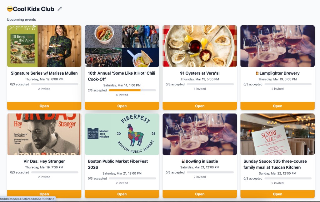 Cool Kids Club upcoming events in Sipping Point